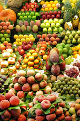 バルセロナ　サン・ジュセップ市場　果物売り場