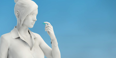 Woman Taking Medicine