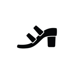 Female shoe icon isolated vector on white background, sign and symbol object concept.
