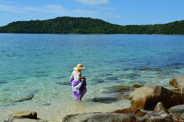 Beautiful beach off the coast of Kota Belud