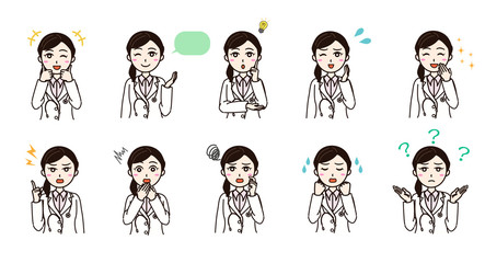 Fototapeta premium Woman white coat doctor, health care worker