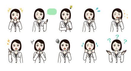 Woman white coat doctor, health care worker, scientist