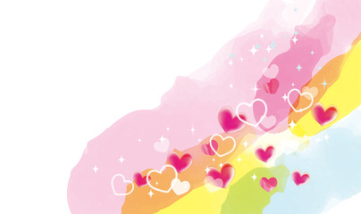 可愛いハートの背景素材