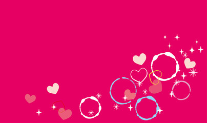 可愛いハートの背景素材