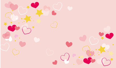 可愛いハートの背景素材