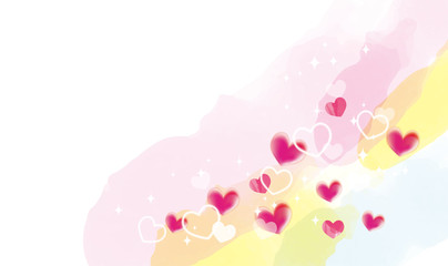 可愛いハートの背景素材