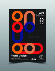 Creative poster magazine design template. Cool abstract backgrounds, Vector illustration artwork A4 size.