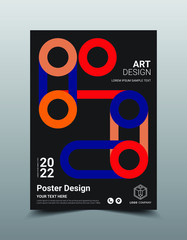 Creative poster magazine design template. Cool abstract backgrounds, Vector illustration artwork A4 size.