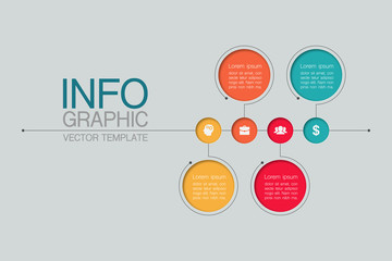Vector infographic template with 4 steps or options. Data presentation, business concept design for web, brochure, diagram.