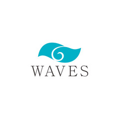 letter g curves blue wavy shape symbol logo vector