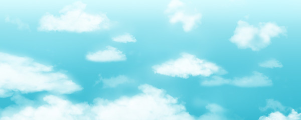 Sky and clouds digital painting, Pastel color background