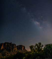 Night sky and milky way in AZ