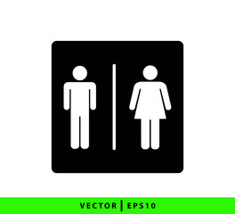 People toilet icon vector logo design template