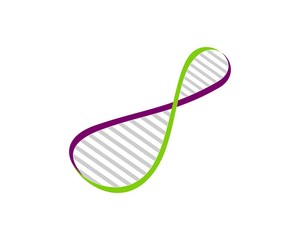 Abstract and luxury DNA symbol