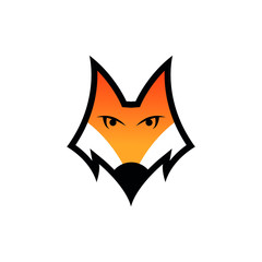 The Fox Mascot Esports Logo Templates. Fox mascot sport logo design. Fox animal head mascot vector illustration logo. 