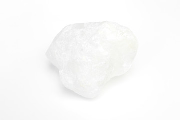 Alum stone isolated on white background..