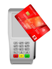Payment terminal and debit card
