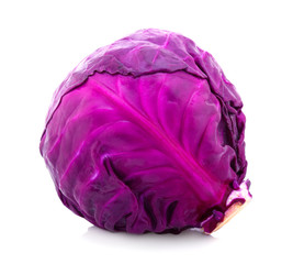 Obraz premium Purple cabbage isolated on white background
