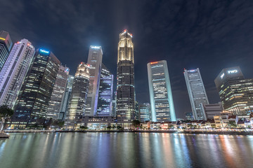 シンガポールベイエリアの夜景