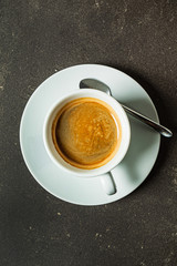 cup of coffee, top view