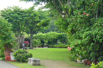 Baluarte De San Diego garden at Intramuros walled city in Manila, Philippines