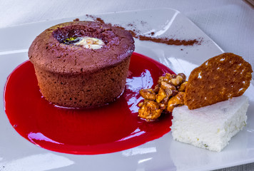 chocolate cake on a plate