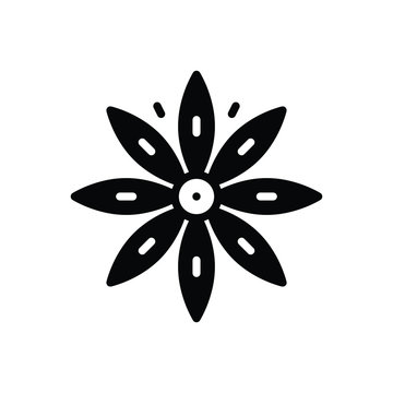 recommend clip art: Black solid icon for star anise