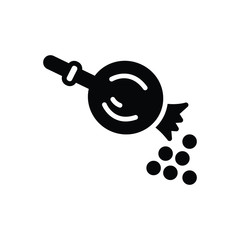 Black solid icon for poppy seed