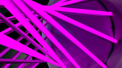 purple Neon tube light.Neon wall background with gradient.night vibrant color bright light,...