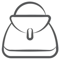 
A women bag, handbag icon in line vector
