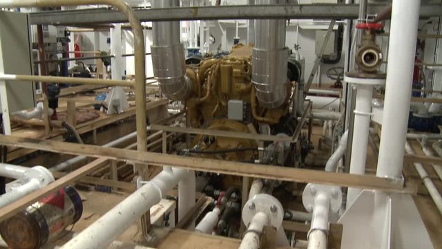 engine room from ship