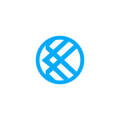 Fototapeta premium letter K line circle Logo vector