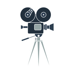 Obraz premium Retro Cinema Camera Icon