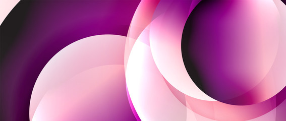 Circle modern geometric abstract background with liquid gradients