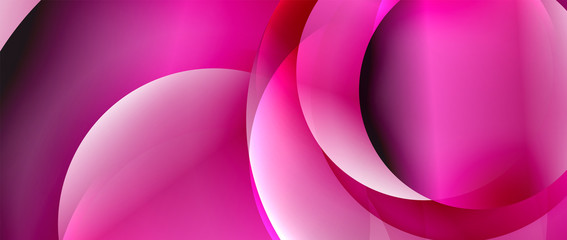 Circle modern geometric abstract background with liquid gradients