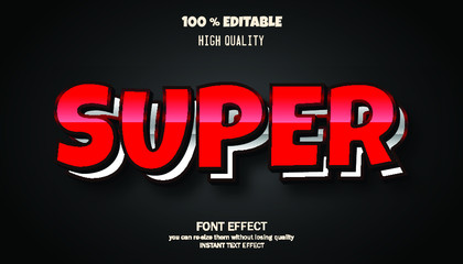 Modern 3d text effect, editable font effect