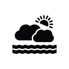 Black solid  icon for atmosphere 