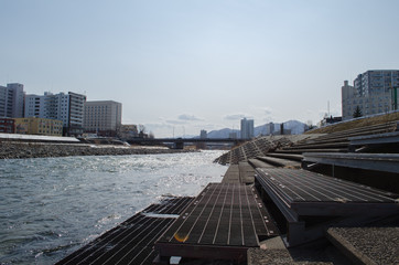 Naklejka premium 川の風景