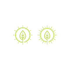 modern green leaf vector logo template