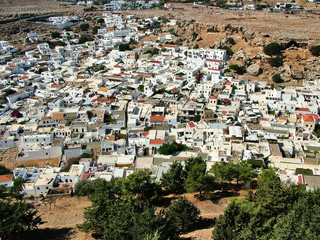 The  city of Lindos in  Rhodes