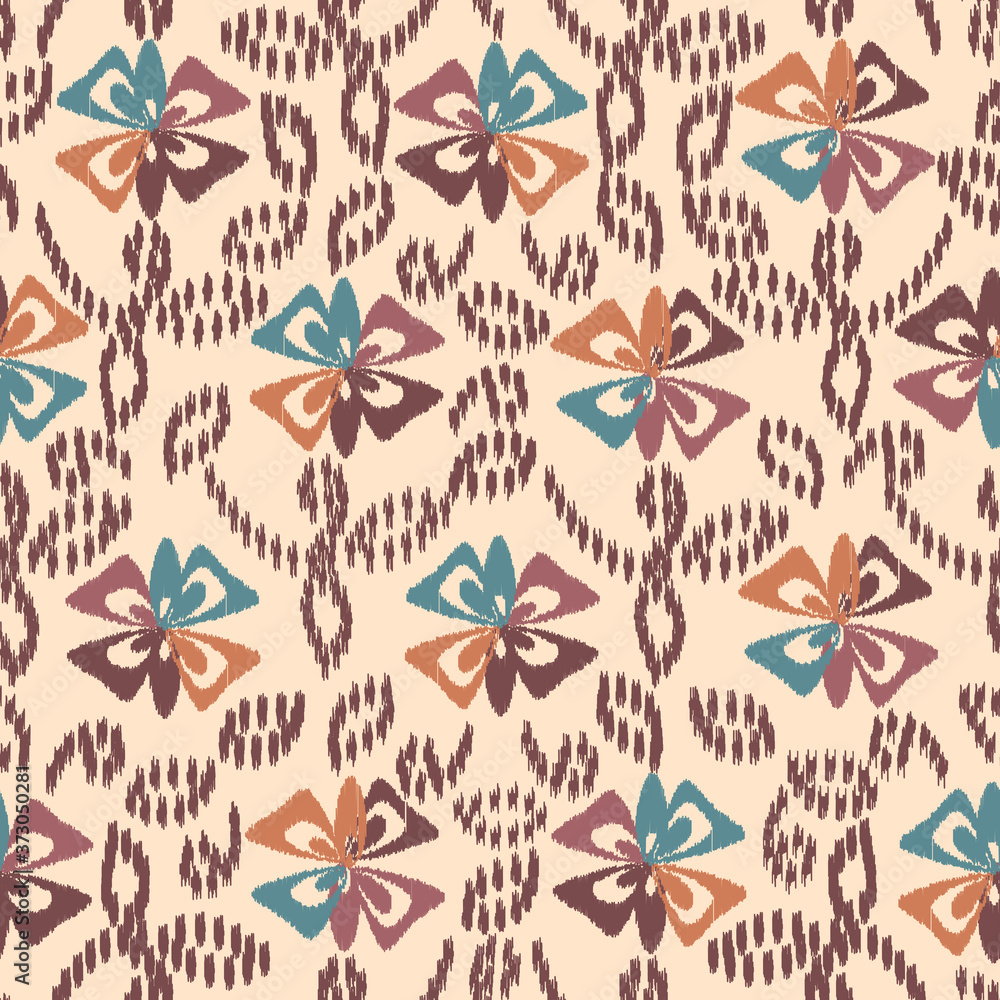 Poster seamless abstract pattern with the image of flowers
