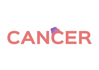 cancer cell logo and icon vector on white background