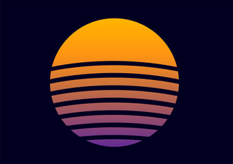 Sun and sunset logo icon