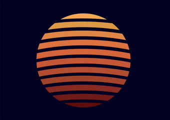 Sun and sunset logo icon