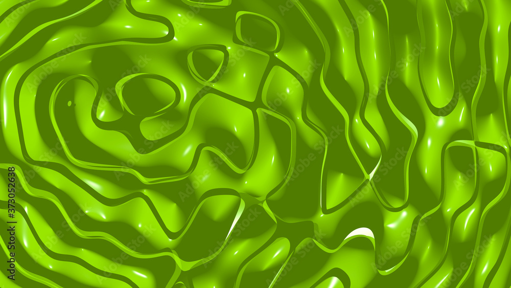 Poster plain 3d abstract background of monochromic bright green color with shadow and coloring suitable for