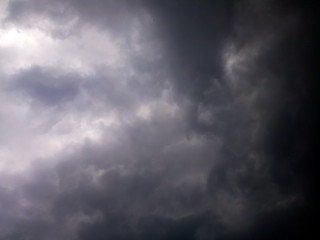 Sky and gray clouds at the time of the weather off as background.