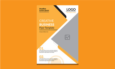 Stylish creative business flyer template design