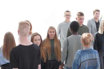 Fototapeta premium group of diverse young people . isolated on white