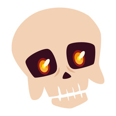 Halloween skull head cartoon vector design