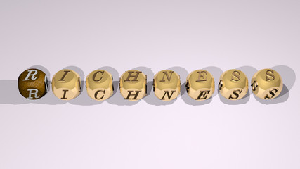 hair care fruits vegetables: richness text of cubic individual letters, 3D illustration